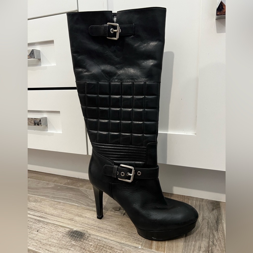 8.5 Black Leather Platform boot